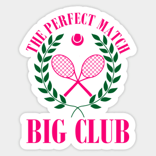 Tennis Match Club Little / G Big Sorority Reveal Sticker